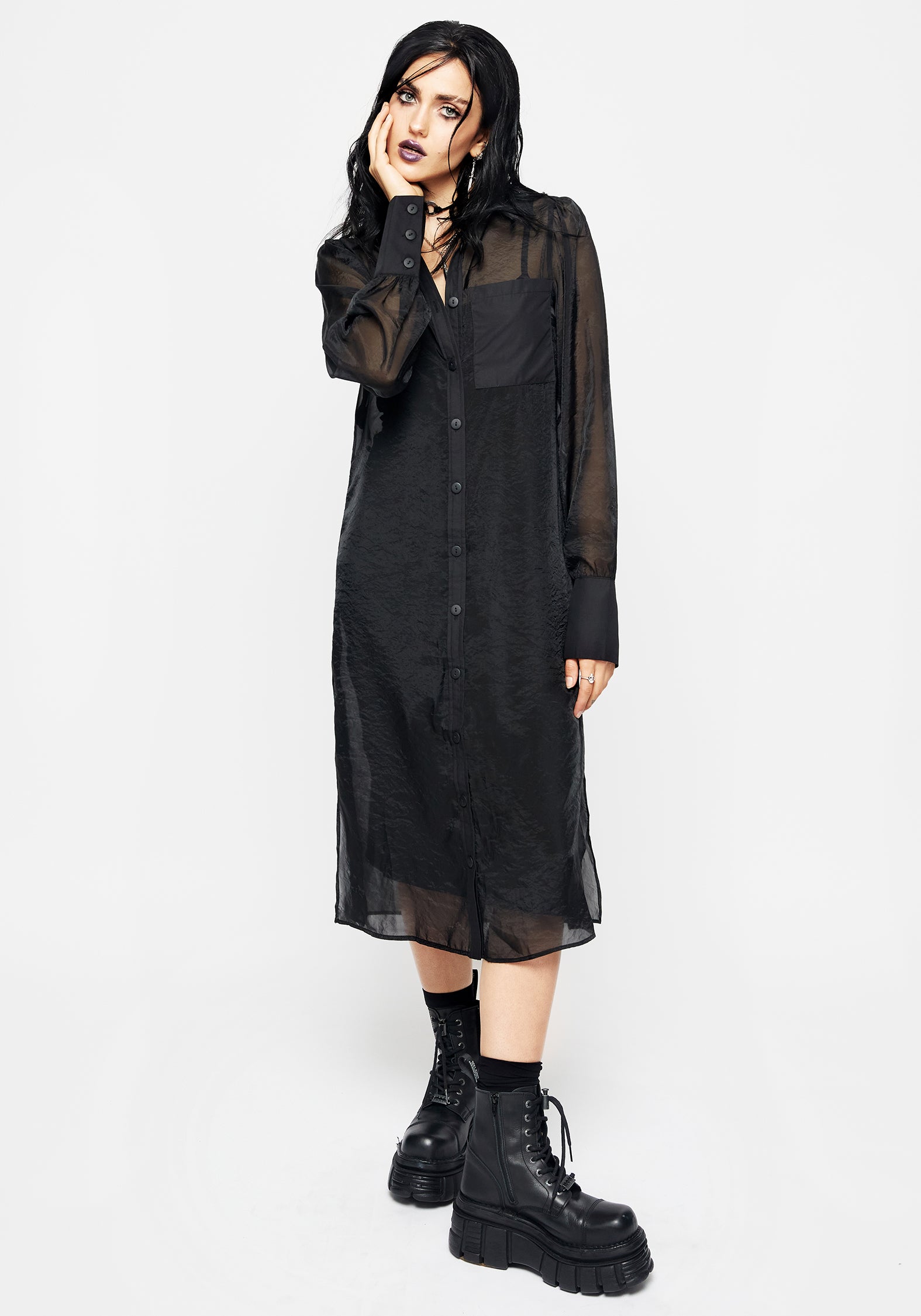 Loveless-Midi-Shirt-Dress – Disturbia