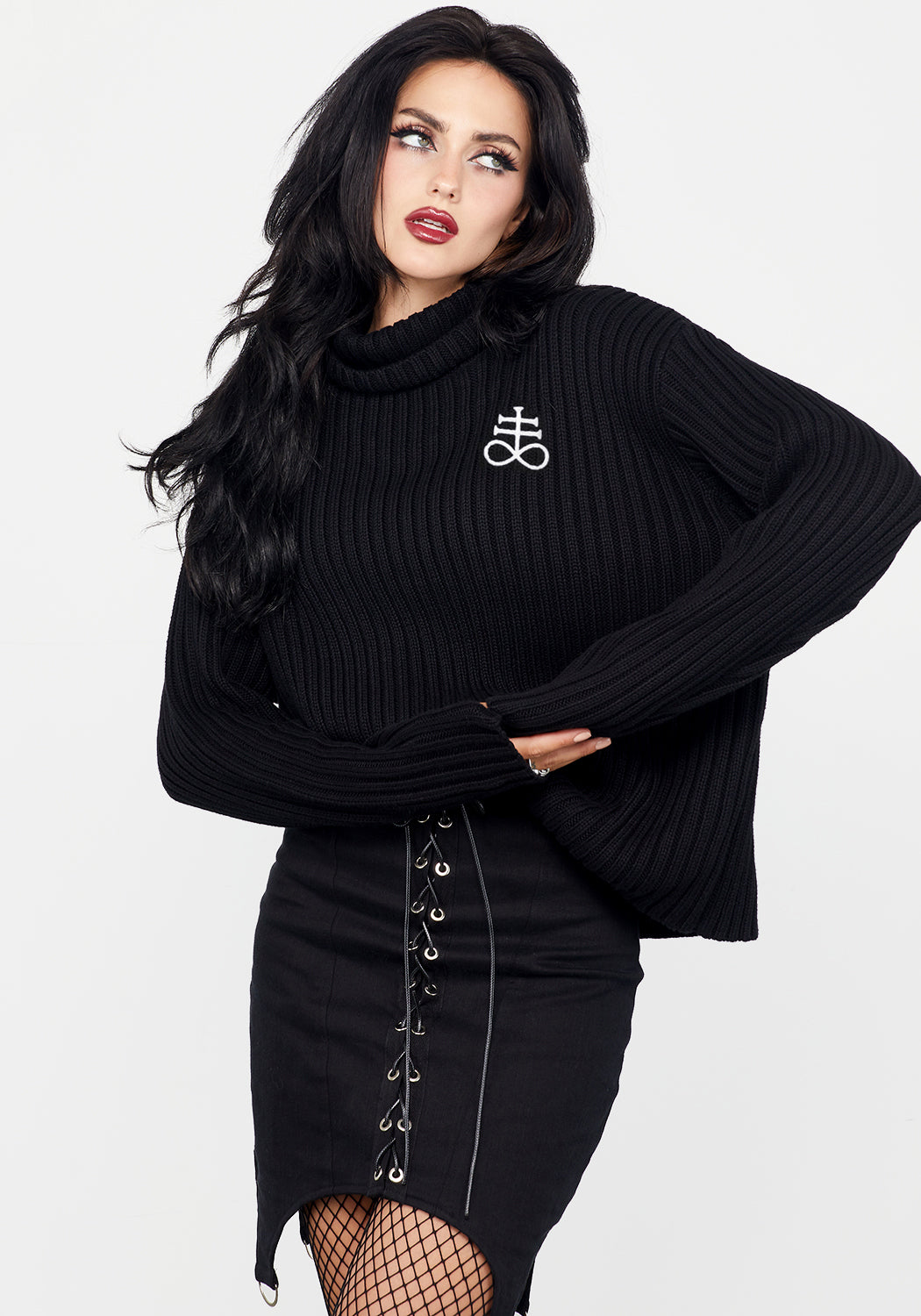 Barbed Longline Crew Neck Jumper