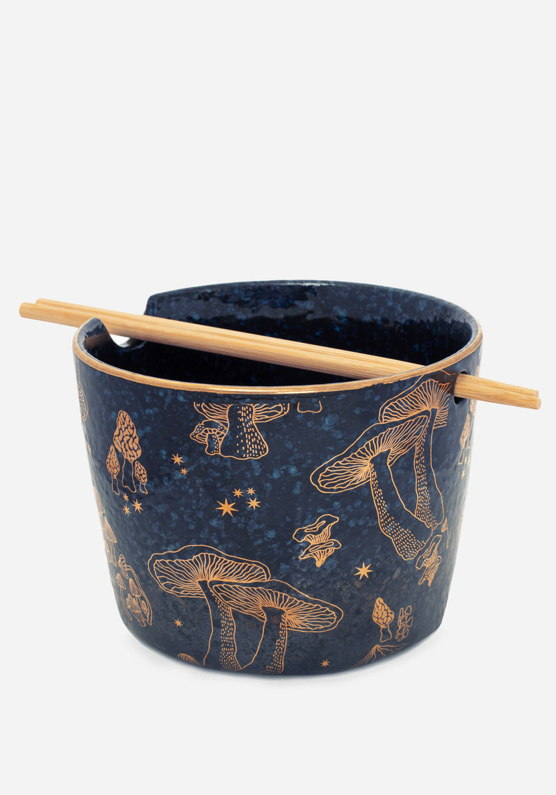 Faefire Foiled Mushroom Print Ramen Bowl