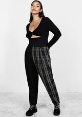 Checkmate High Waist Tapered Trousers