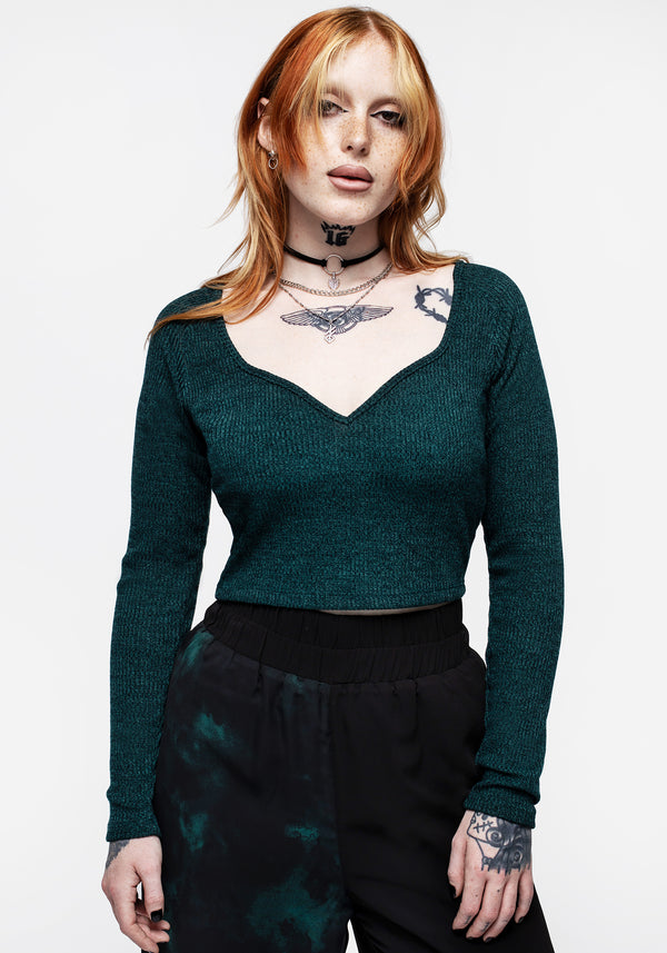 Vendetta Long Sleeve Crop Top