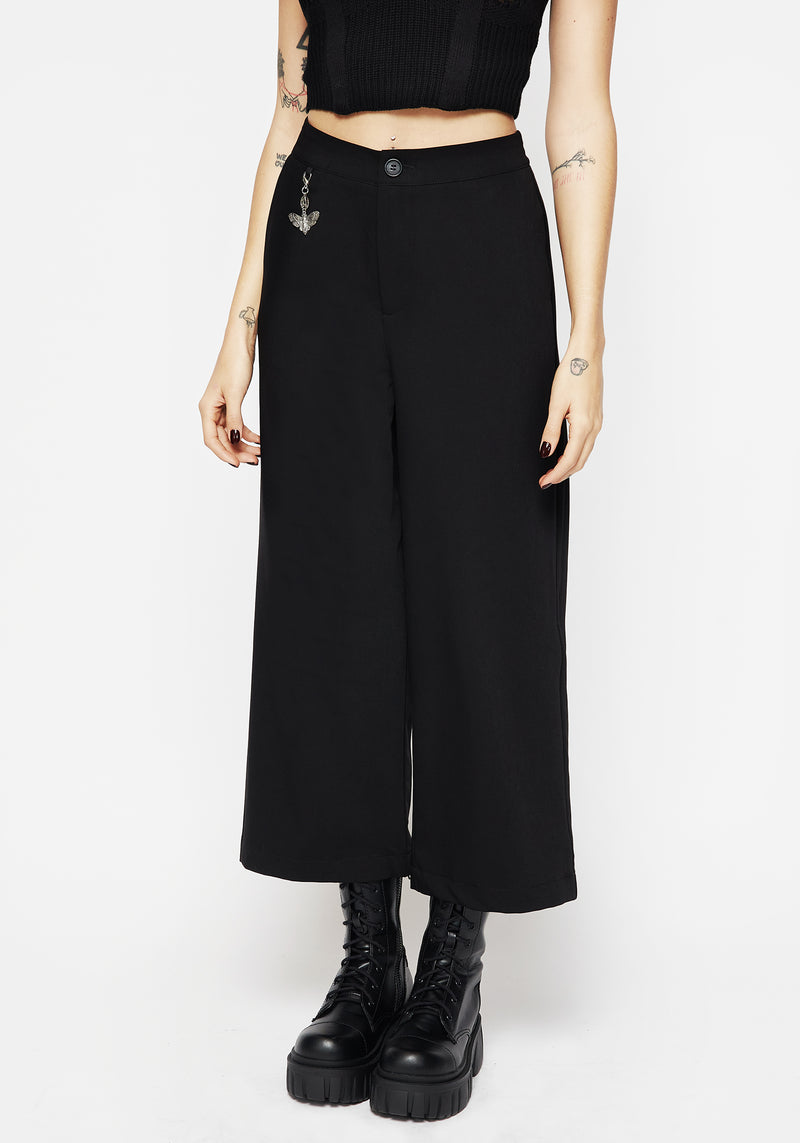 Buy Friends Like These Black Waist Tie Jersey Wide Leg Culotte Trousers  from the Next UK online shop