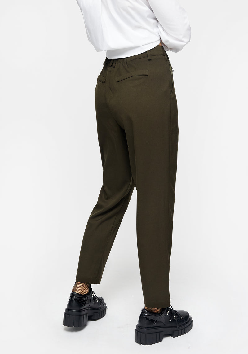 PCBOSELLA TAPERED TROUSERS | Green | PIECES® France