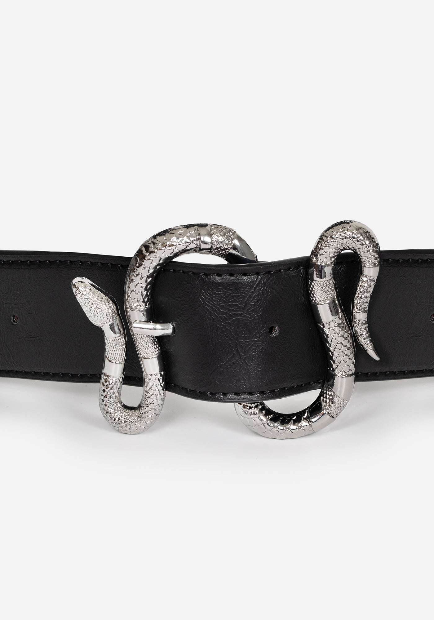 Mamba Debossed Belt With Snake Buckle Disturbia