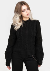 Virda Cable Knit Twist Sweater