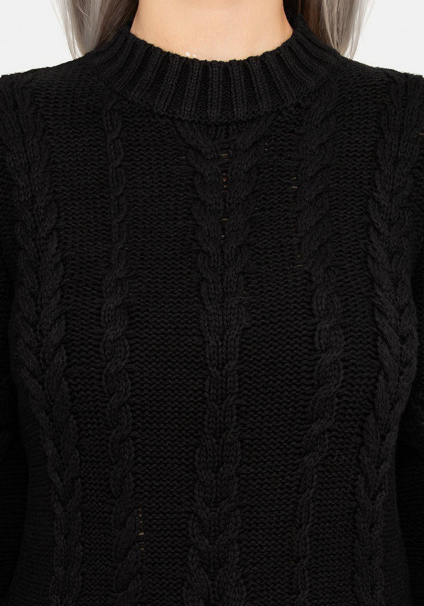 Virda Cable Knit Twist Sweater