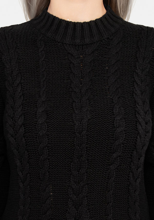 Virda Cable Knit Twist Sweater