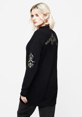 Hester Embroidered Knit Longline Cardigan