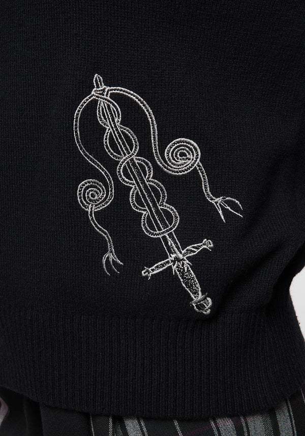 Misericorde Embroidered Knit Sweater