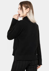 Lachrymose Embroidered Mock Neck Sweater