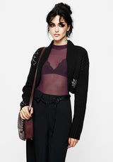 Catch Feelings Embroidered Knit Bolero