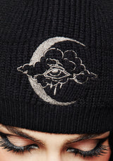 Lachrymose Embroidered Knit Beanie