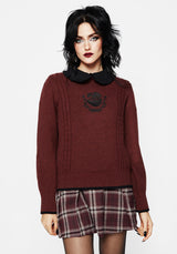 Foxfire Embroidered Cable Knit Sweater