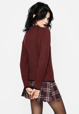 Foxfire Embroidered Cable Knit Sweater