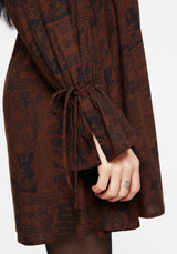 Daemonologie Woodcut Print Mini Dress