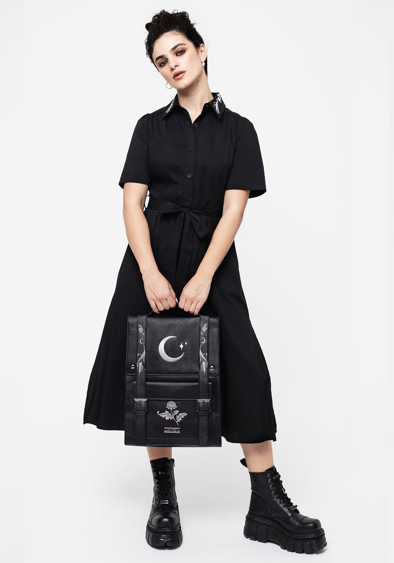 Tempora Embroidered Midi Shirt Dress