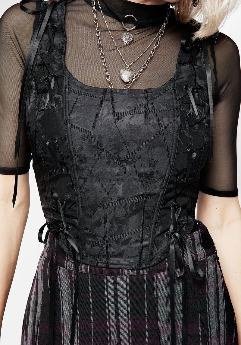 Chatelaine Lace Detail Corset Top