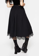 Alcina Lace Hem Midi Skirt