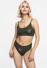 Swamplife Seamless Embroidered Rib Bralet