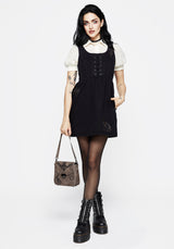 Hester Embroidered Lace Up Corset Mini Dress