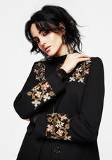 Nasturtium Floral Embroidered Relaxed Blazer