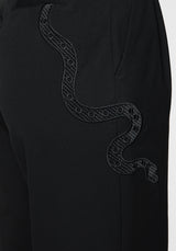 Slither Snake Embroidered Tailored Trousers