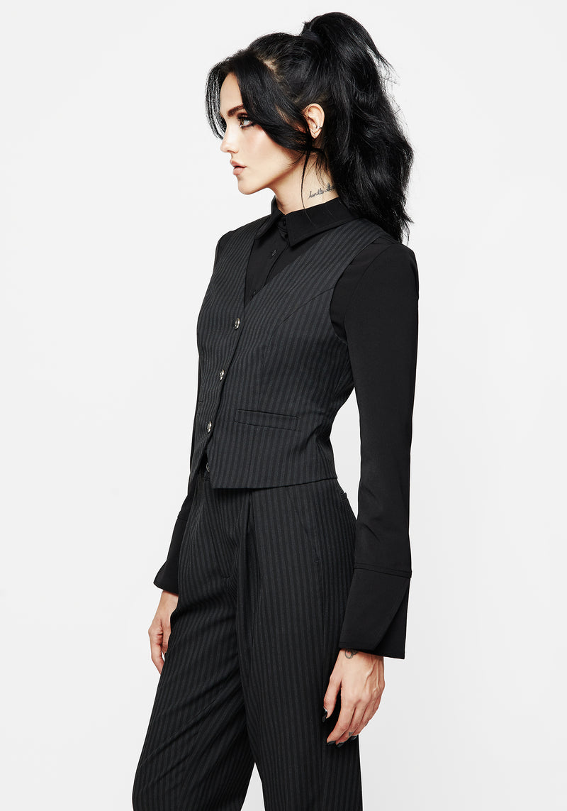 Nevermore Pinstripe Tailored Waistcoat