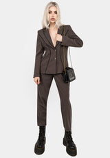 Cointrelle Herringbone Piped Blazer