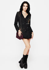 Ingrid Hand Embroidered Applique Blazer Dress