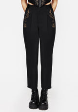 Vanitas Thorn Embroidered Tapered Trousers