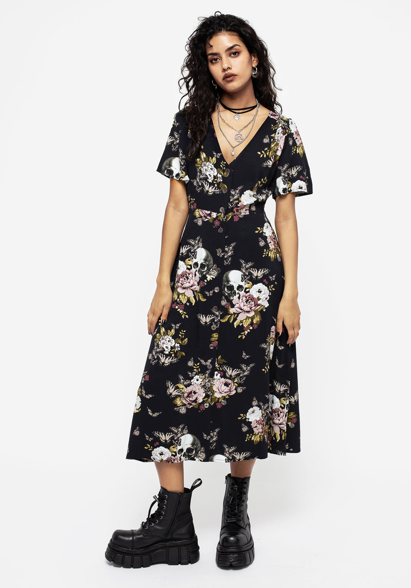 Revival Floral Button Up Midi Dress