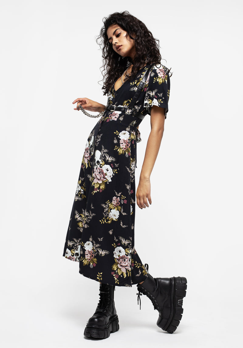 Revival Floral Button Up Midi Dress