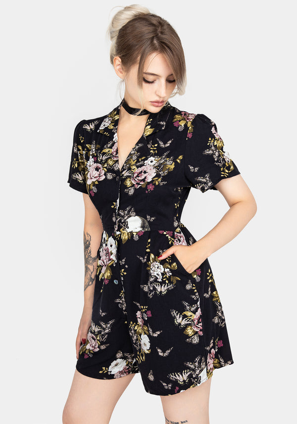 Revival Floral Button Up Playsuit