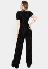 Lilias Devoré Velour Mesh Jumpsuit