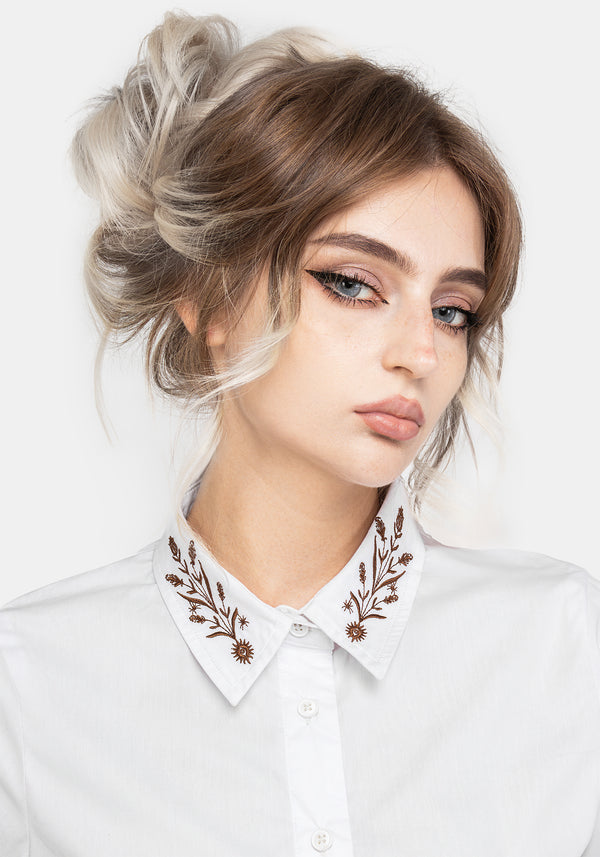 Cybele Embroidered Button Up Shirt