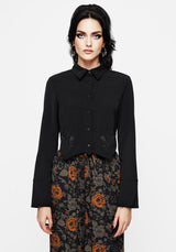 Linden Embroidered Crop Shirt