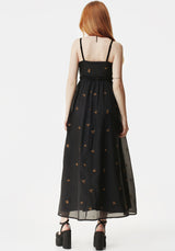 Insectarium Embroidered Organza Cami Gown