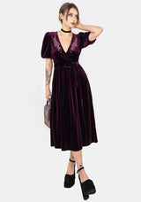 Hera Embroidered Midi Wrap Dress