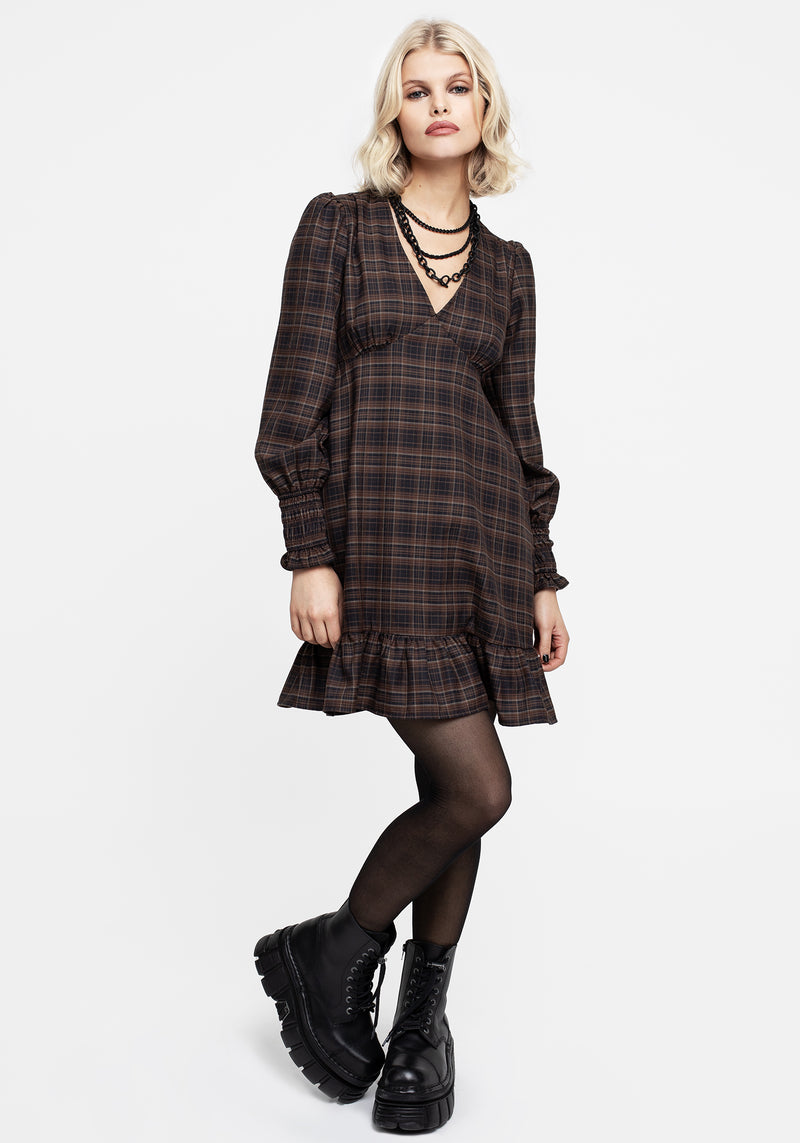 Embla Check Mini Smock Dress