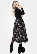 Nightmoth Button Up Midi Skirt