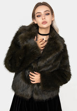 Monstrum Cropped Faux Fur Jacket