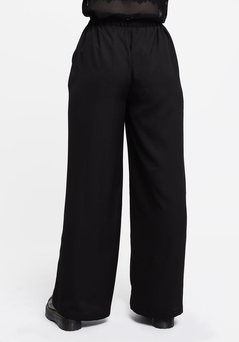 Ankh Beaded Chiffon Wide Leg Trousers