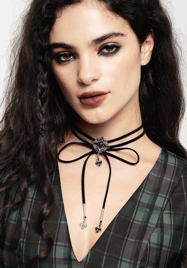 Gargoyle Gothic Cord Choker Necklace