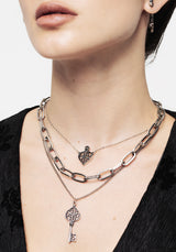 Claustrum Gothic Key Layered Necklace