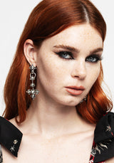 Edwina Cross Drop Earrings