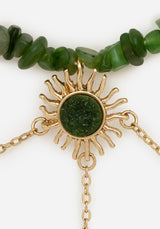 Aurora Gem Choker Necklace - Green