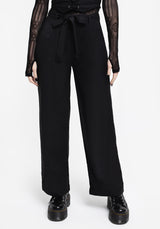 Vault Tie Waist Tailored Flare Trousers