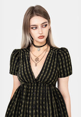 Rydal Check Button Up Mini Dress - Green