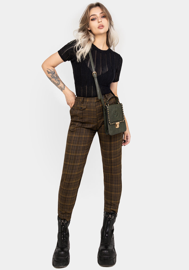 Heath Check Tapered Trousers