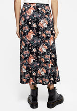 Reynard Fox Floral Print Midi Skirt